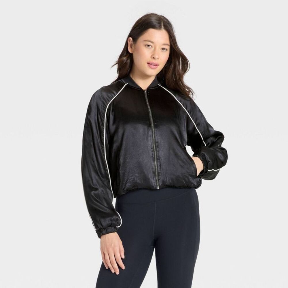Women's Piped Track Jacket - All In Motion Black XXL